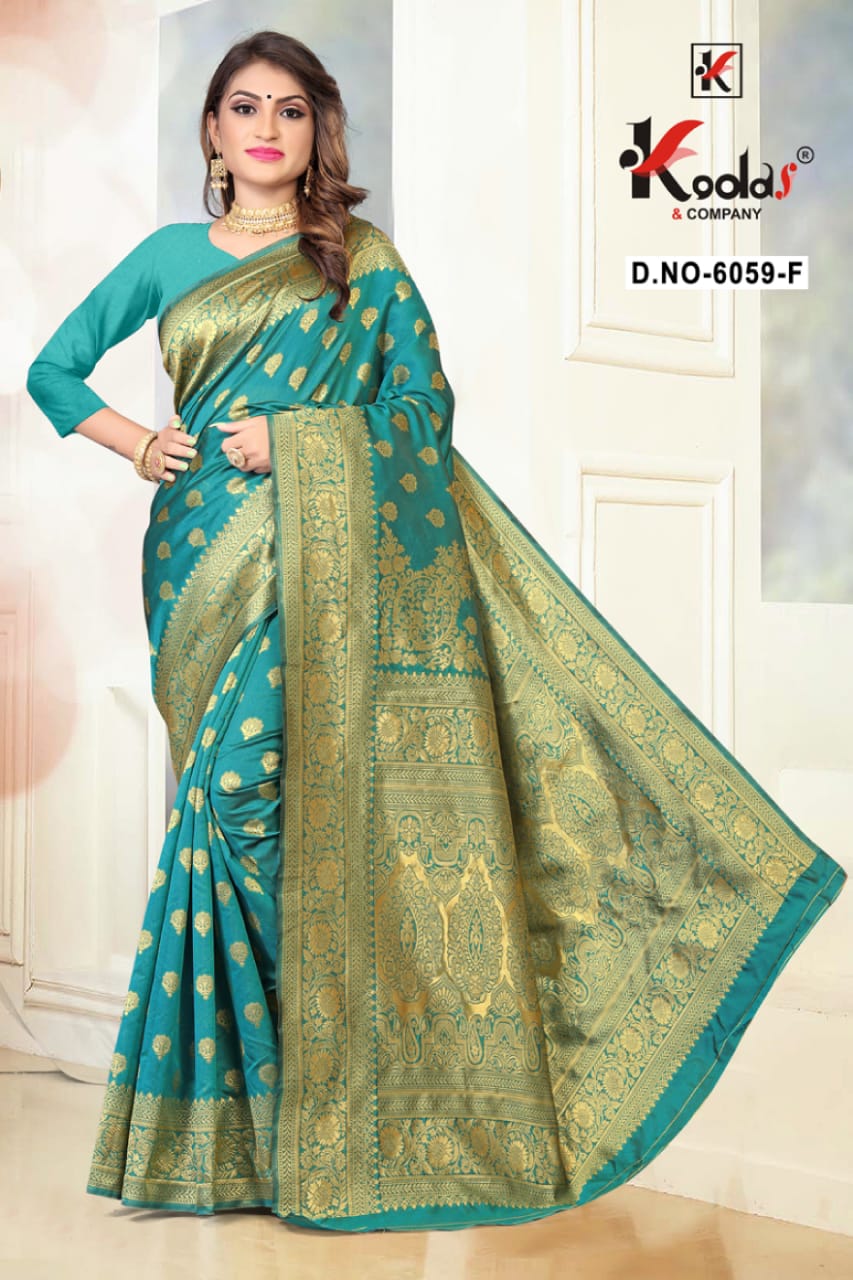 skoda - 6059  Latest Fancy Designer Festive Wear Pure Silk Saree Collection
